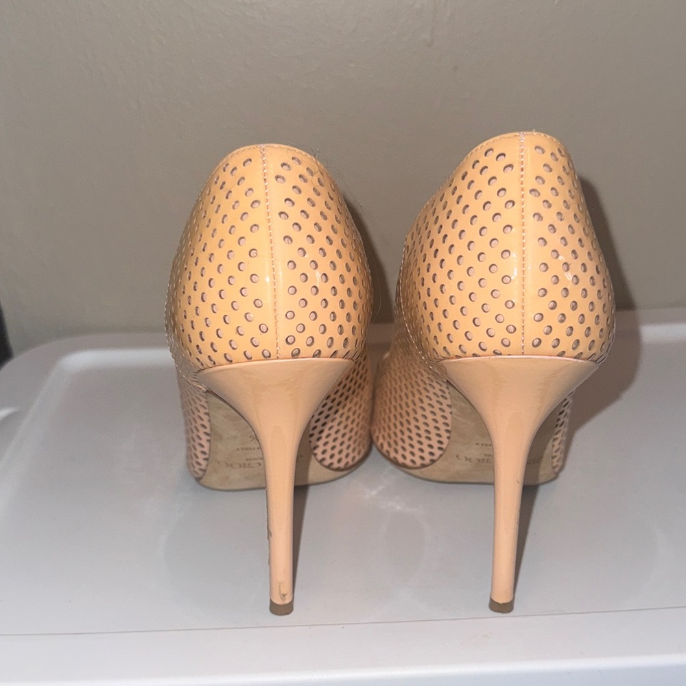 Jimmy Choo Perforated Nude Heels - Picture 6 of 16